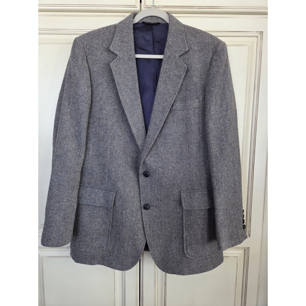 Imperial By Haggar Wool Sport Coat 42 Flecked‎ Tweed Two Button